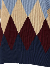 Ballantyne Argyle Pattern Sweater Blue