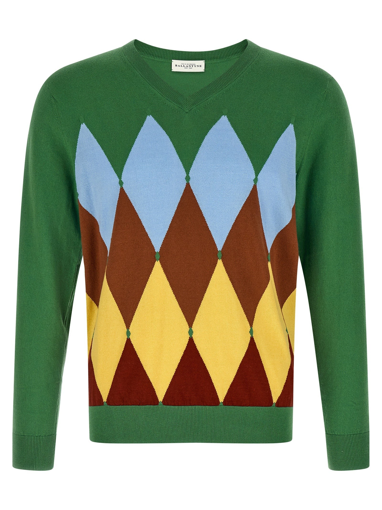 Ballantyne Argyle Sweater Green