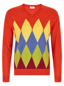 Ballantyne Argyle Sweater Red