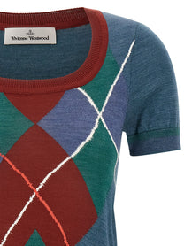 Vivienne Westwood Argyle Sweater Gold