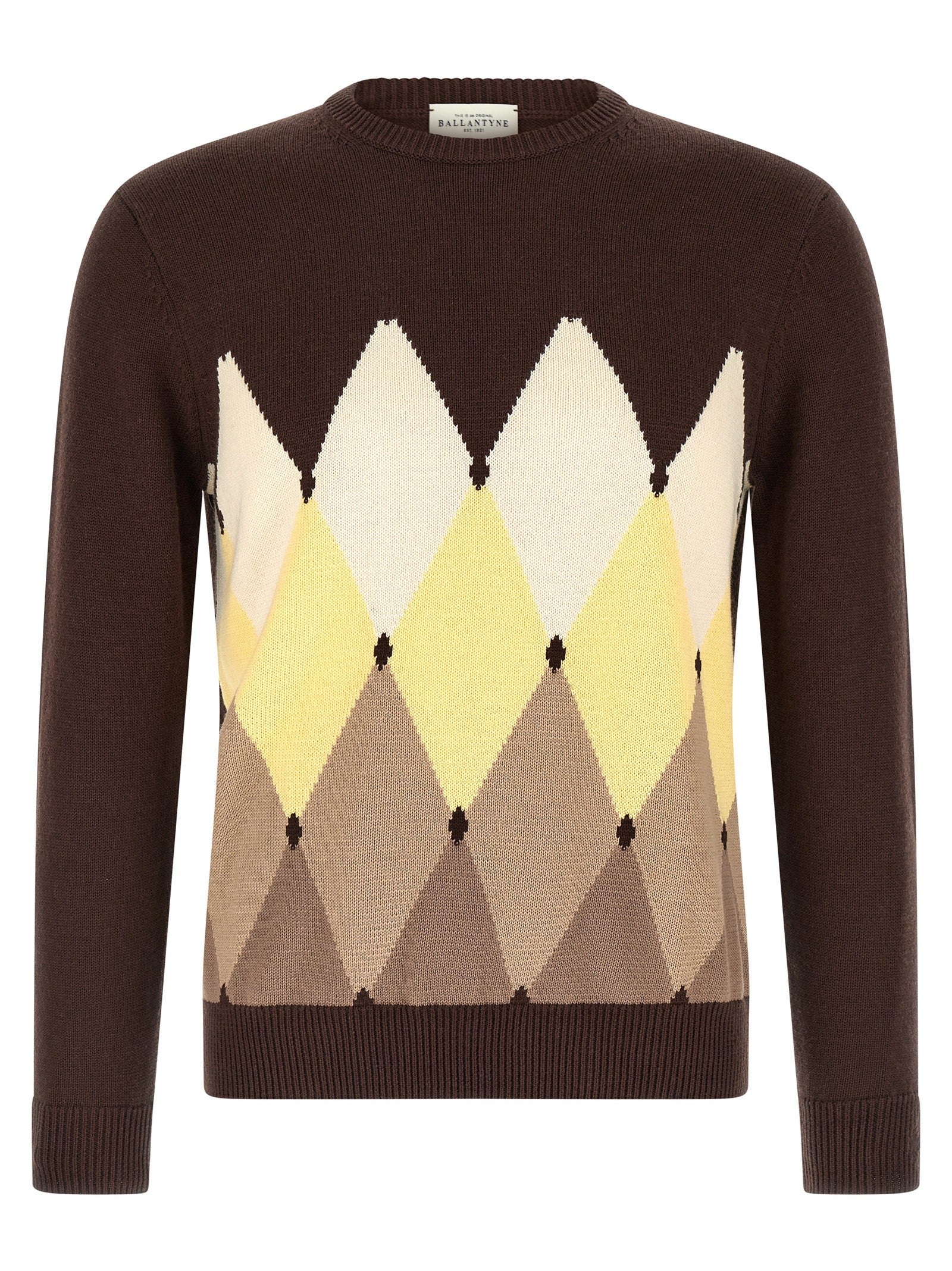 Ballantyne Argyle Sweater Brown