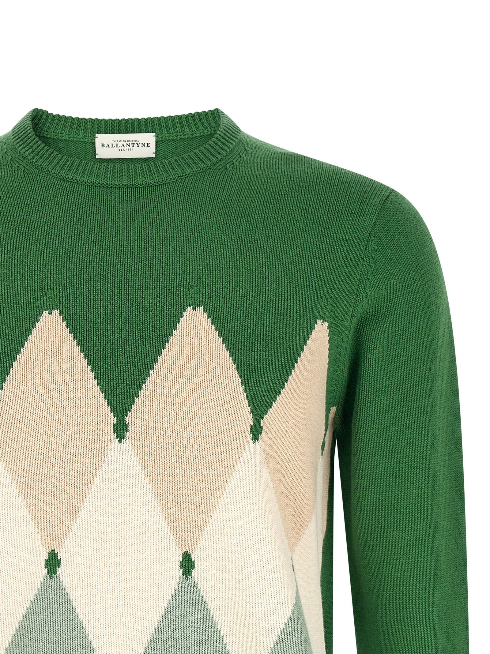 Ballantyne Argyle Sweater Green