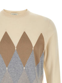 Ballantyne Argyle Sweater Beige