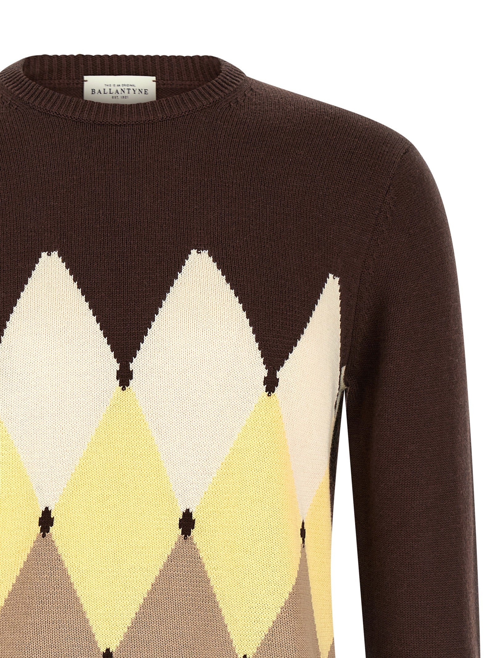 Ballantyne Argyle Sweater Brown