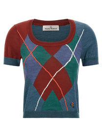Vivienne Westwood Argyle Sweater Gold