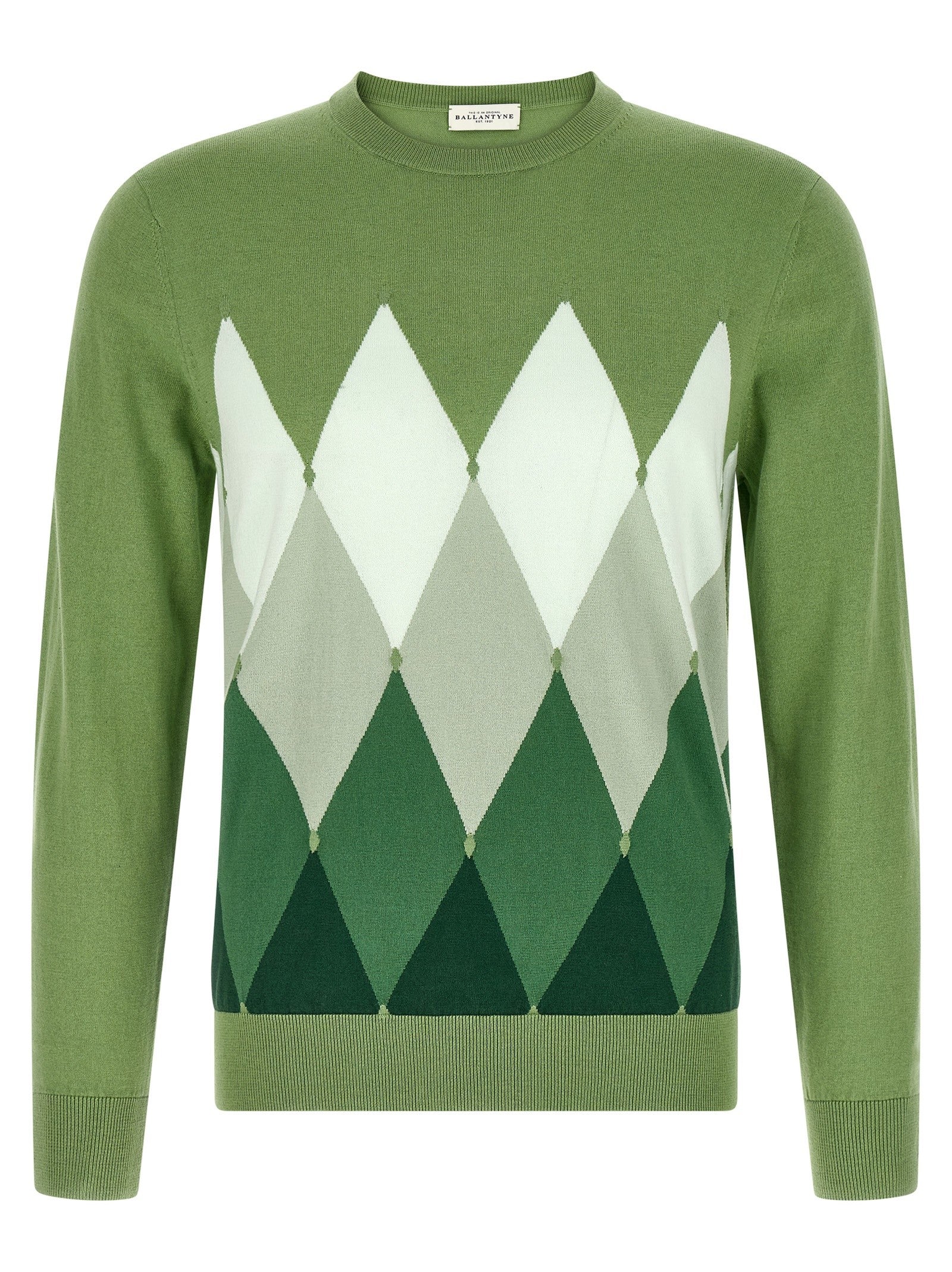 Ballantyne Argyle Sweater Green