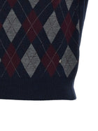 Tory Burch Argyle Sweater Blue, view 4