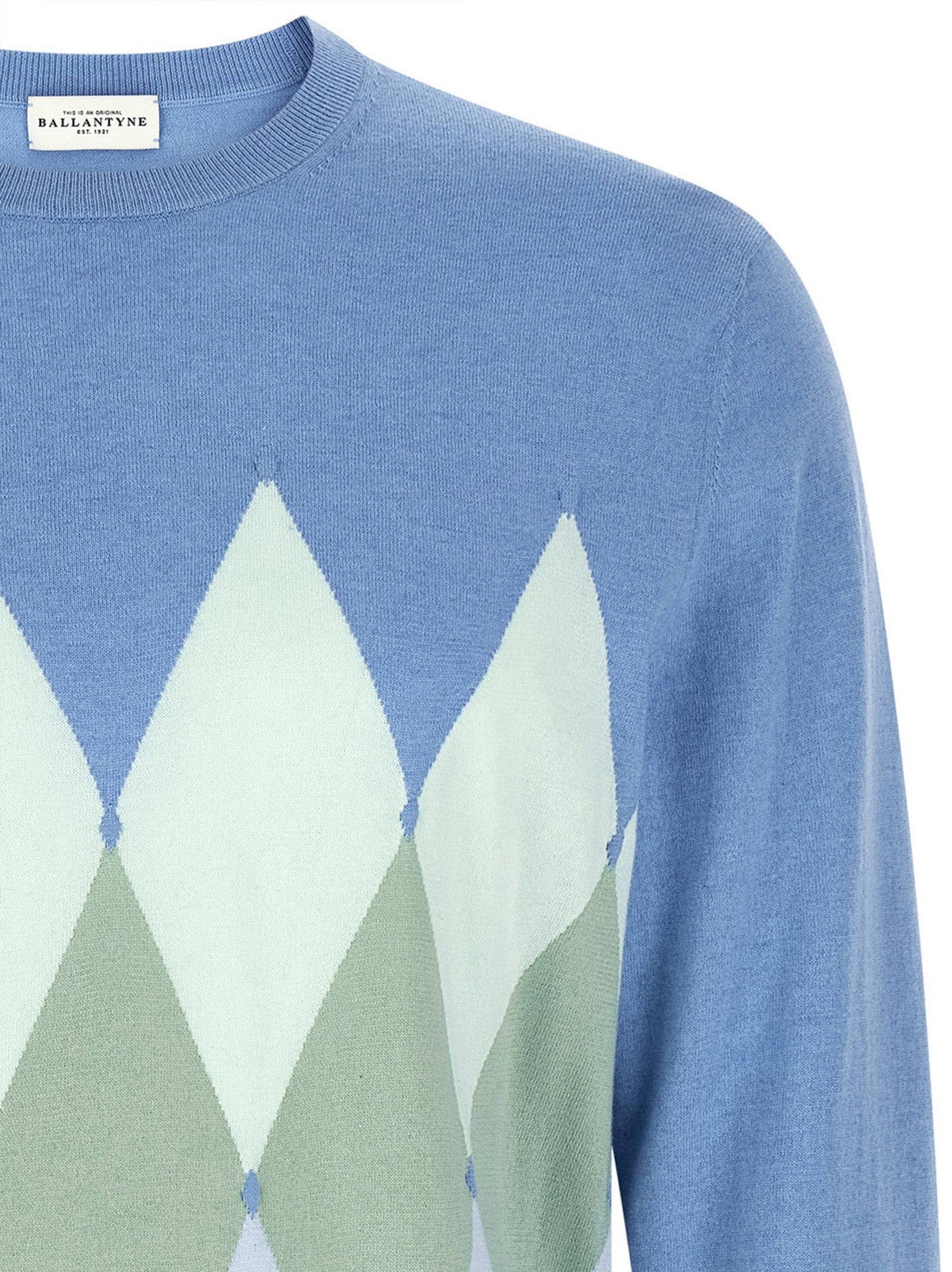 Ballantyne Argyle Sweater Blue
