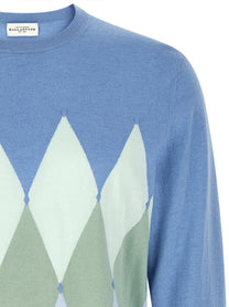 Ballantyne Argyle Sweater Blue