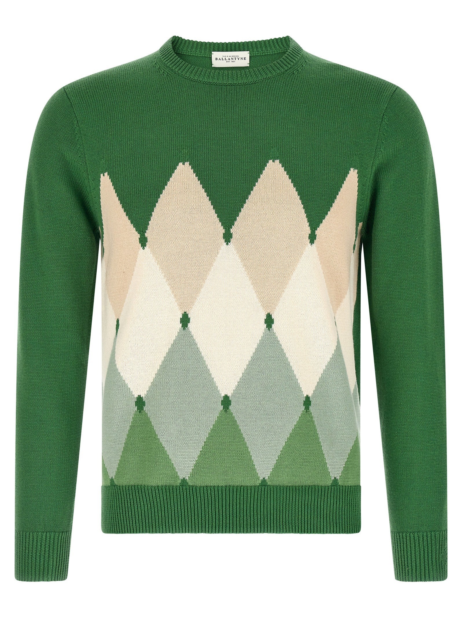 Ballantyne Argyle Sweater Green