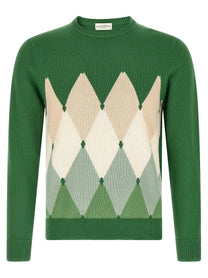 Ballantyne Argyle Sweater Green