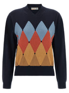 Ballantyne Argyle Knit Blue