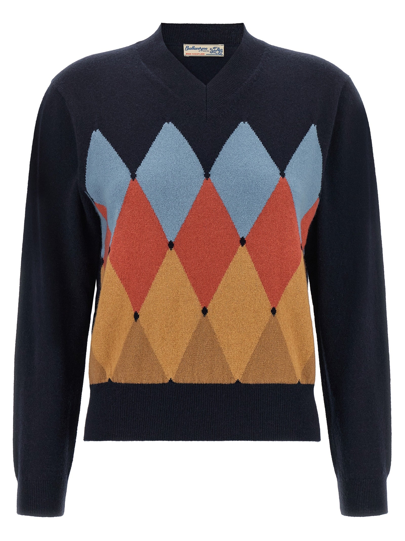 Ballantyne Argyle Knit Blue