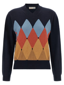 Ballantyne Argyle Knit Blue