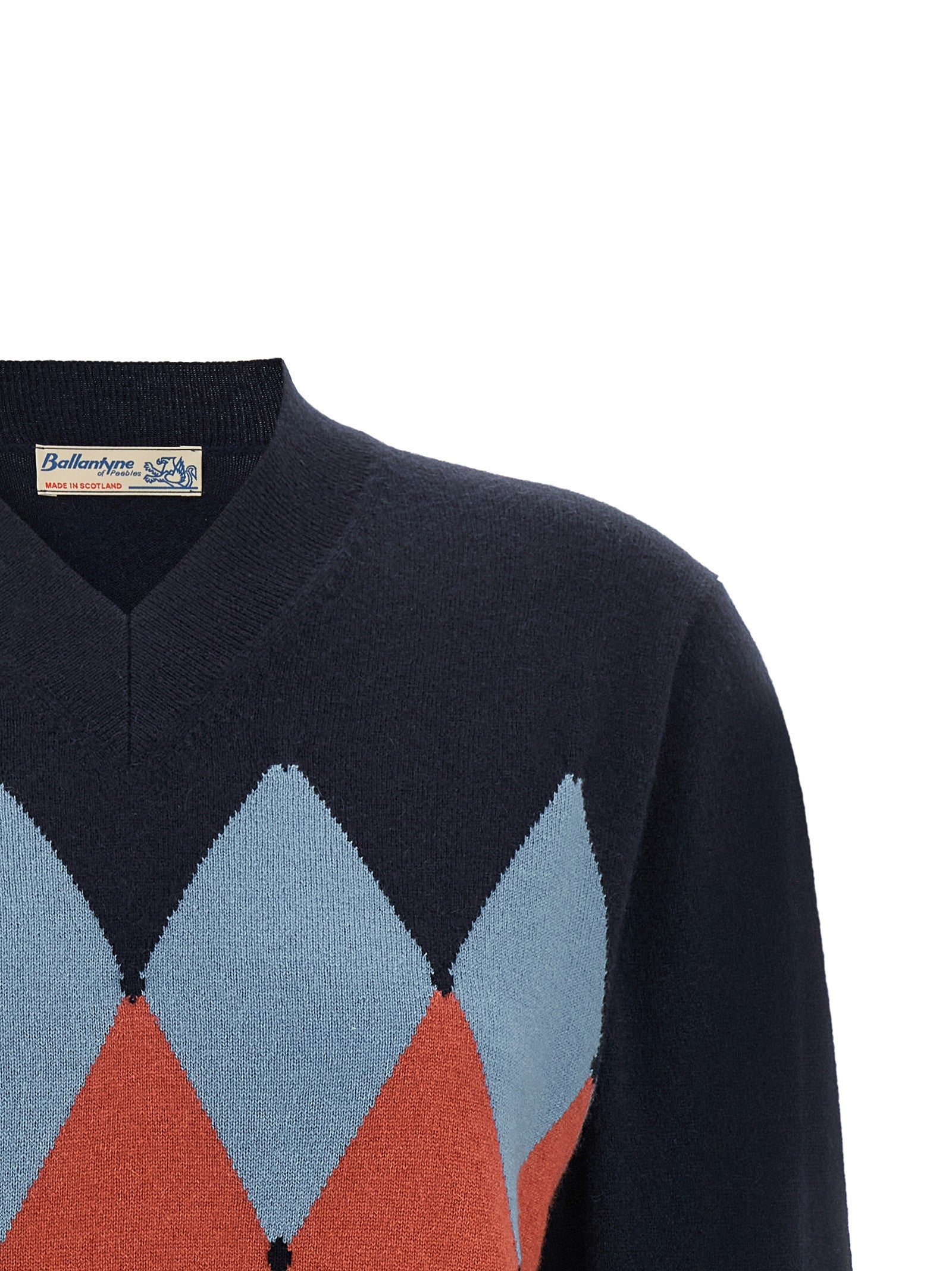 Ballantyne Argyle Knit Blue