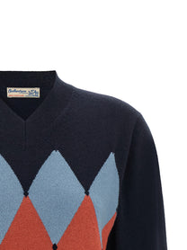 Ballantyne Argyle Knit Blue