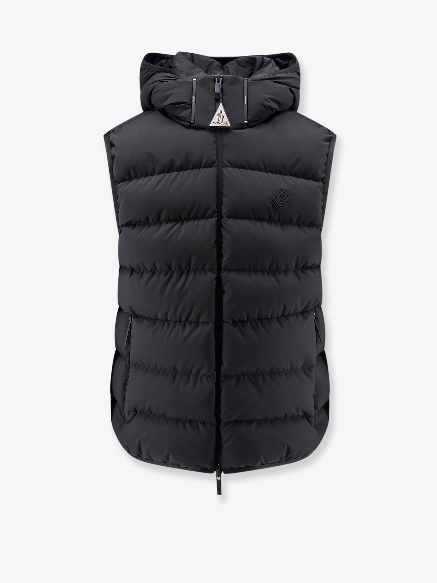 Moncler Men's Arinella Matt Black Sleeveless Down Jacket Black