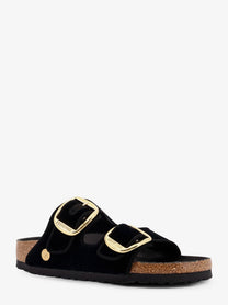 Birkenstock Women's Arizona Big Buckle Piping Rivet Sandals Black