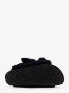 Birkenstock Women's Arizona Big Buckle Teddy Sandals Black, view 4