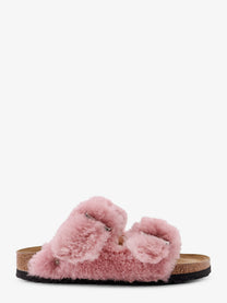 Birkenstock Women's Arizona Faux Fur Low Sandals Pink