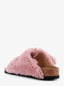 Birkenstock Women's Arizona Faux Fur Low Sandals Pink