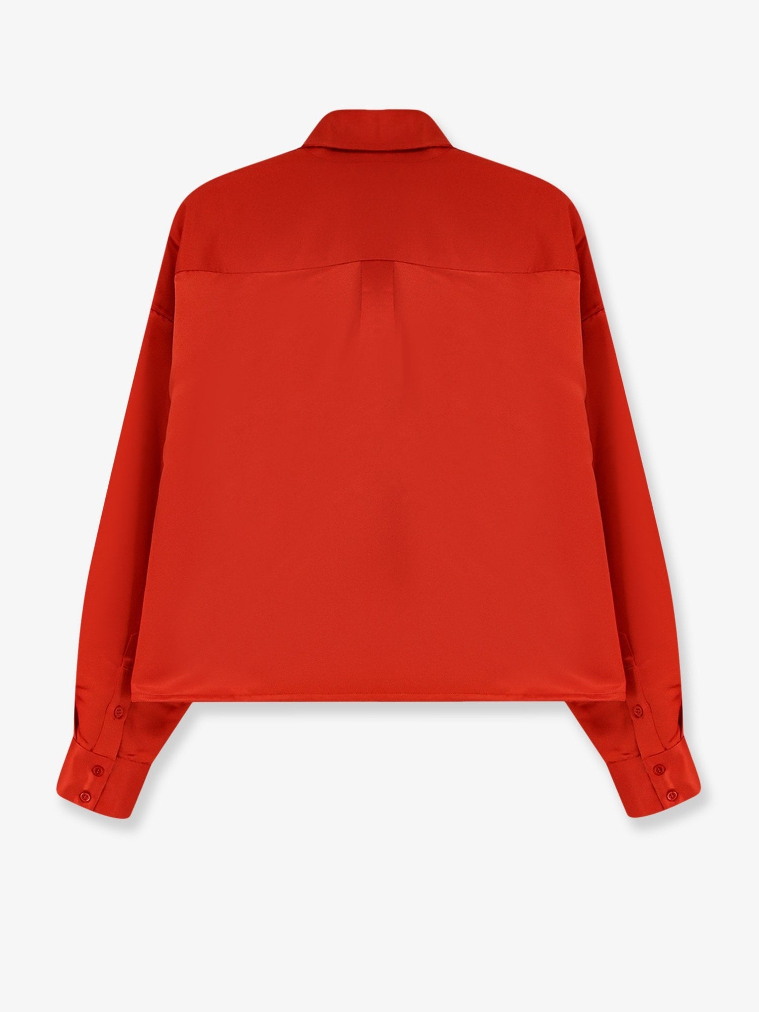 The Frankie Shop Women's Arlen Satin Boxy Shirt Red