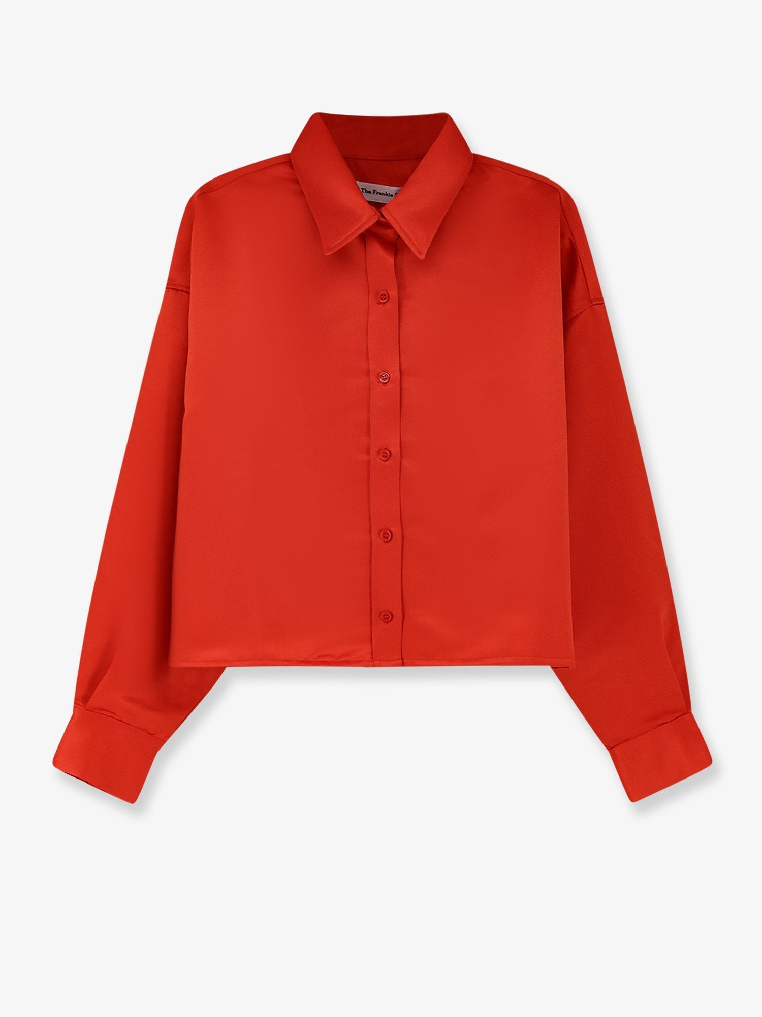 The Frankie Shop Women's Arlen Satin Boxy Shirt Red