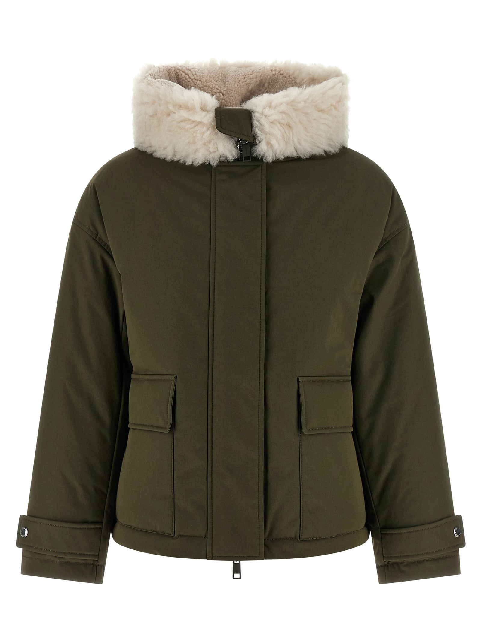 ARMY YVES SALOMON - ARMY YVES SALOMON - Merino Shearling hooded parka - Women’s Outerwear