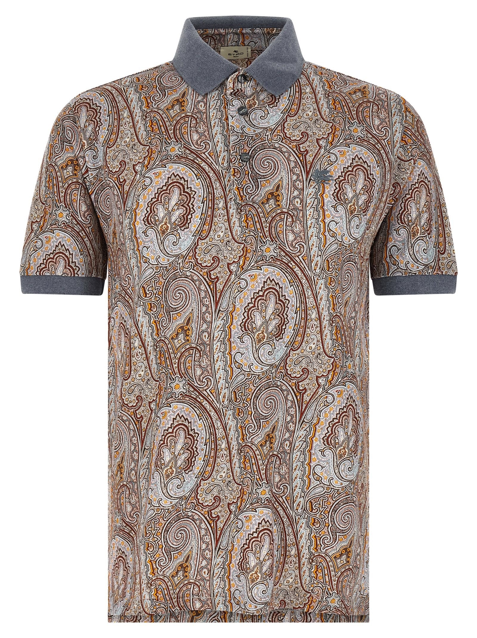 ETRO Arnica Paisley Polo Shirt Gold