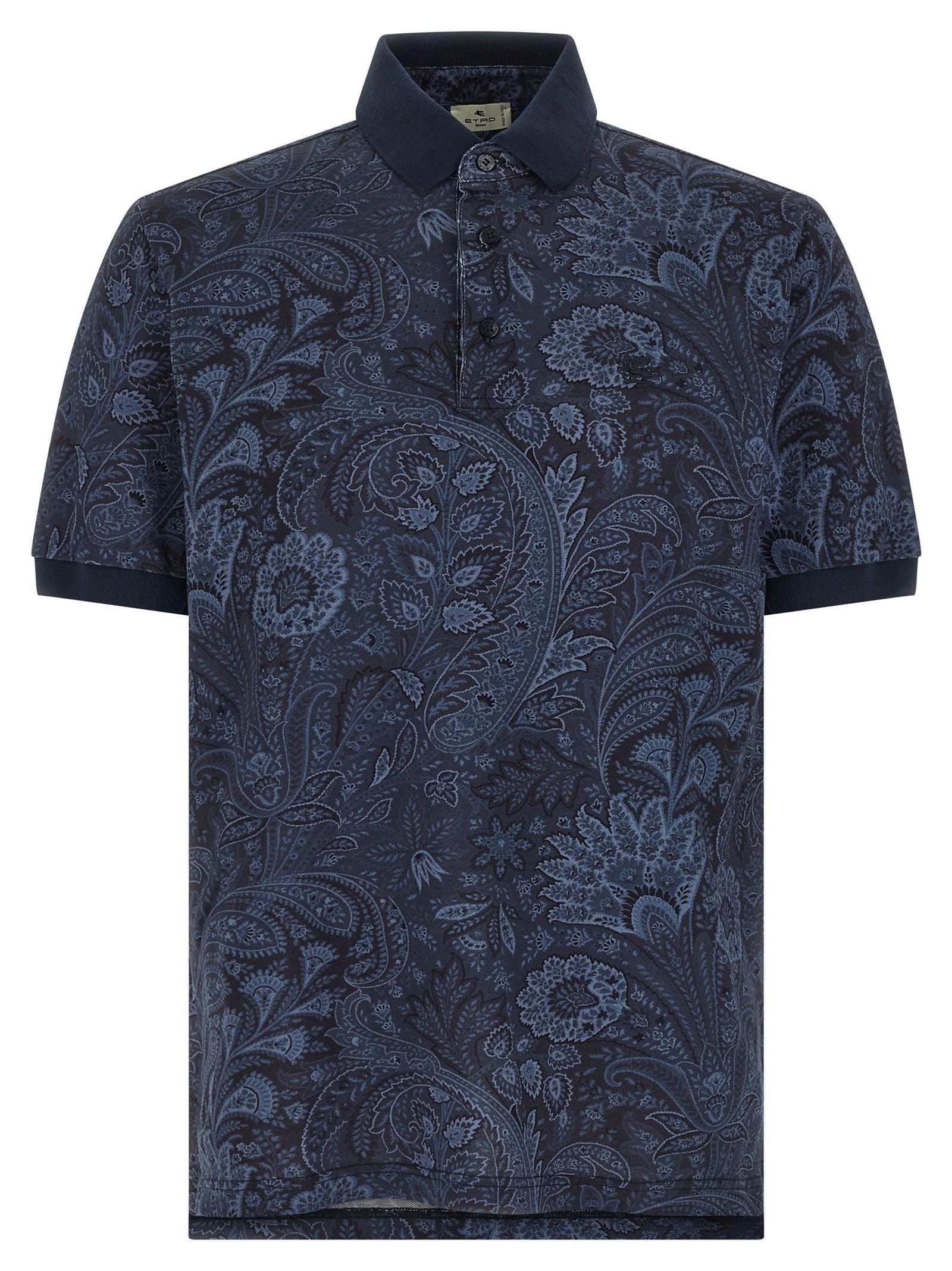 ETRO Arnica Paisley Polo Shirt Blue