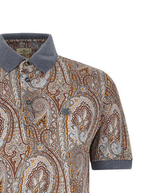 ETRO Arnica Paisley Polo Shirt Gold