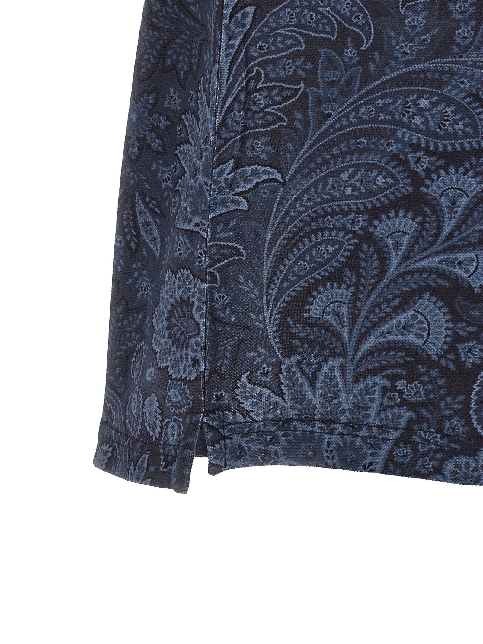 ETRO Arnica Paisley Polo Shirt Blue