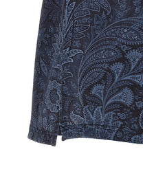 ETRO Arnica Paisley Polo Shirt Blue