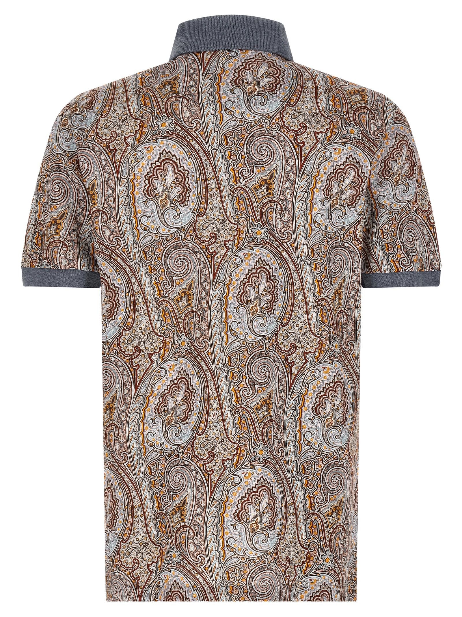 ETRO Arnica Paisley Polo Shirt Gold