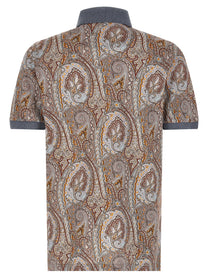 ETRO Arnica Paisley Polo Shirt Gold