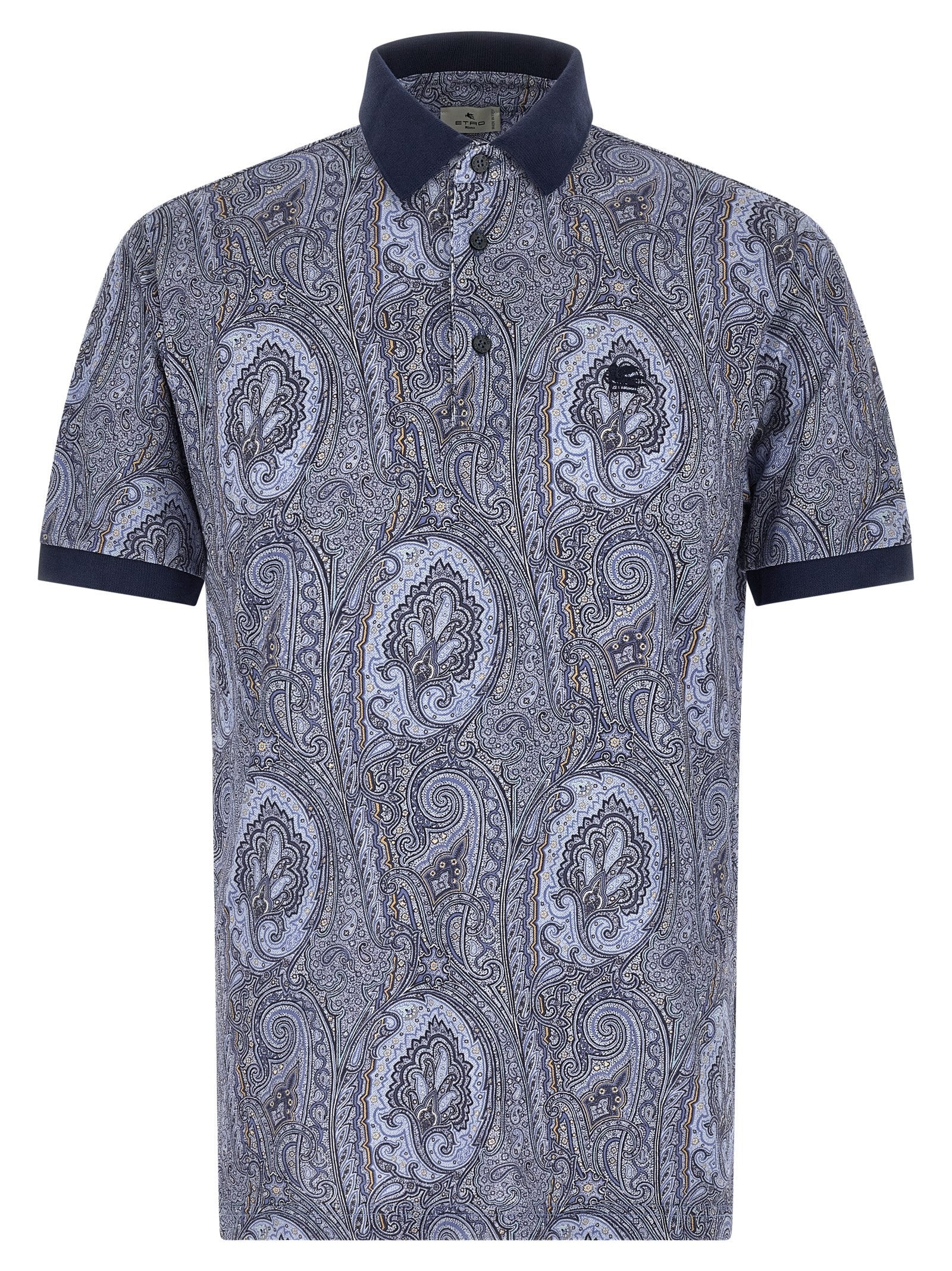 ETRO Arnica Paisley Polo Shirt Blue