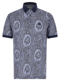 ETRO Arnica Paisley Polo Shirt Blue