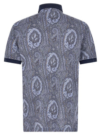 ETRO Arnica Paisley Polo Shirt Blue