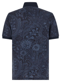 ETRO Arnica Paisley Polo Shirt Blue
