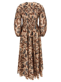 Zimmermann Ascension Tie Billow Maxi Dress Gold