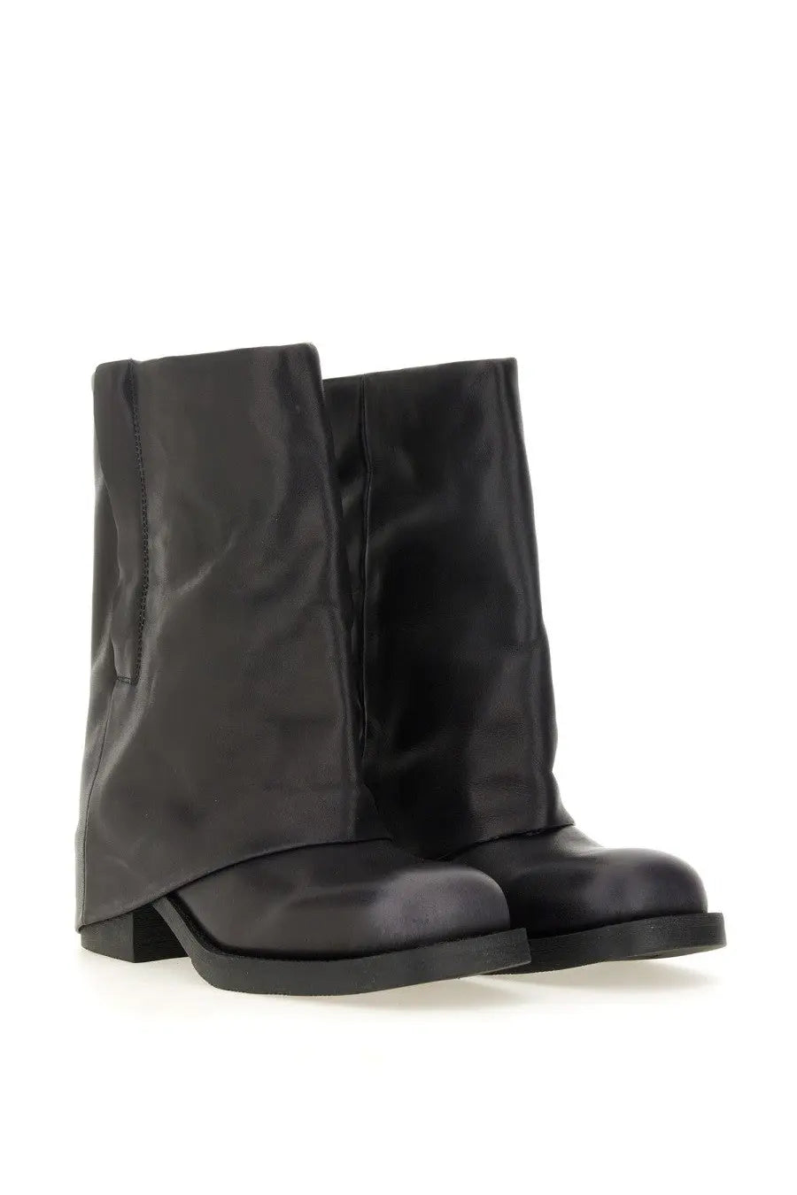 Ash women’s boot tijuana black black leather ankle boots with matte finish and low block heel