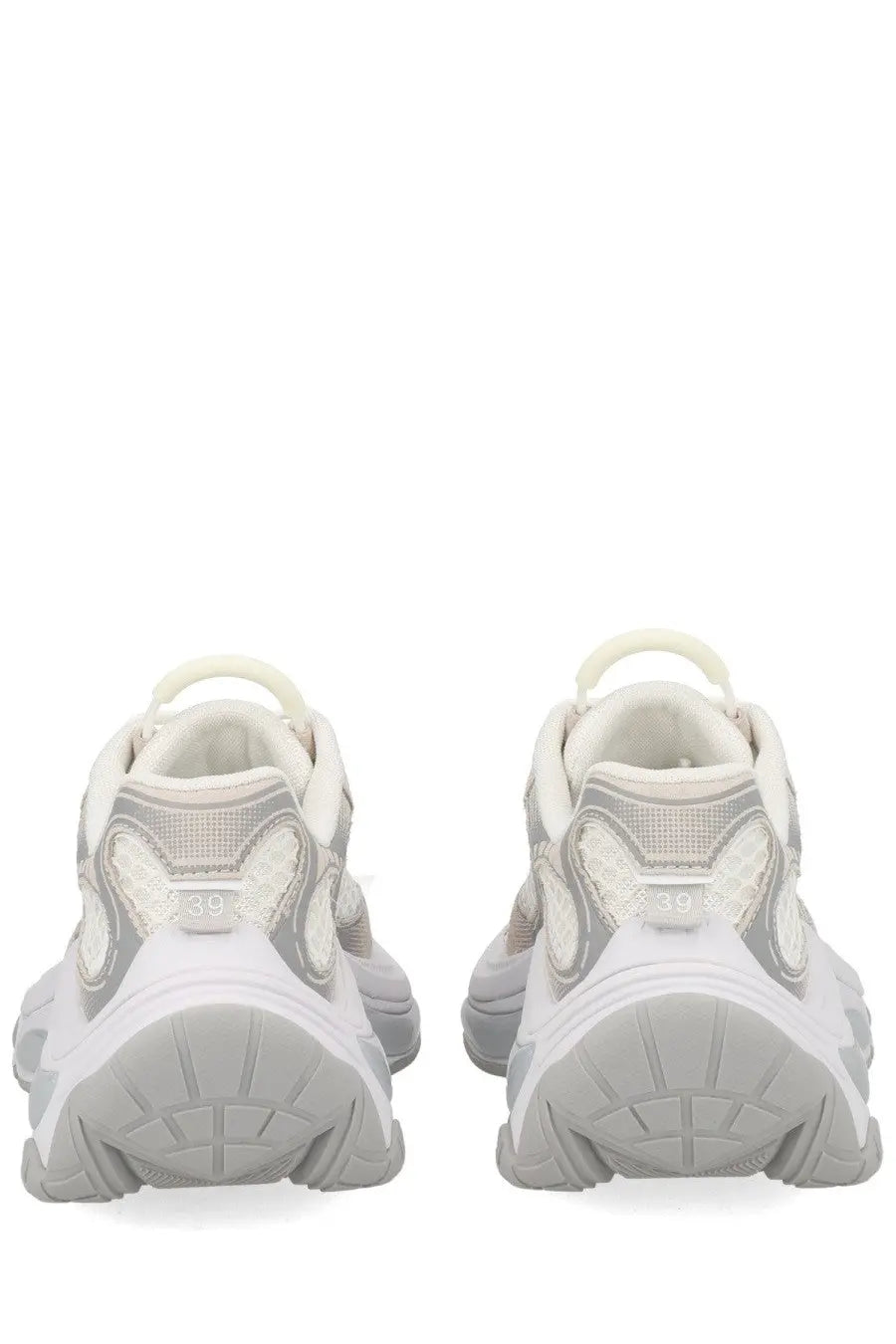 Ash women’s dragon sneaker white chunky sneakers with white and gray textured layered design