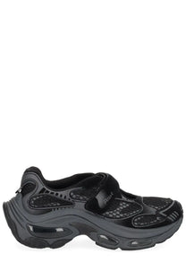 Ash women’s Drake sneaker black chunky sneaker with mesh panels velcro strap and visible air cushioning units