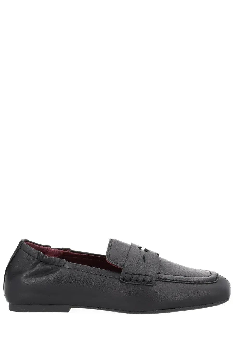 Ash women’s moccasin barkley black black leather loafer with sleek minimalist design and subtle stitching details