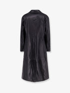ARMA Women's Asia Leather Trench Coat Black, view 2