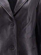 ARMA Women's Asia Leather Trench Coat Black, view 3