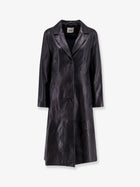 ARMA Women's Asia Leather Trench Coat Black