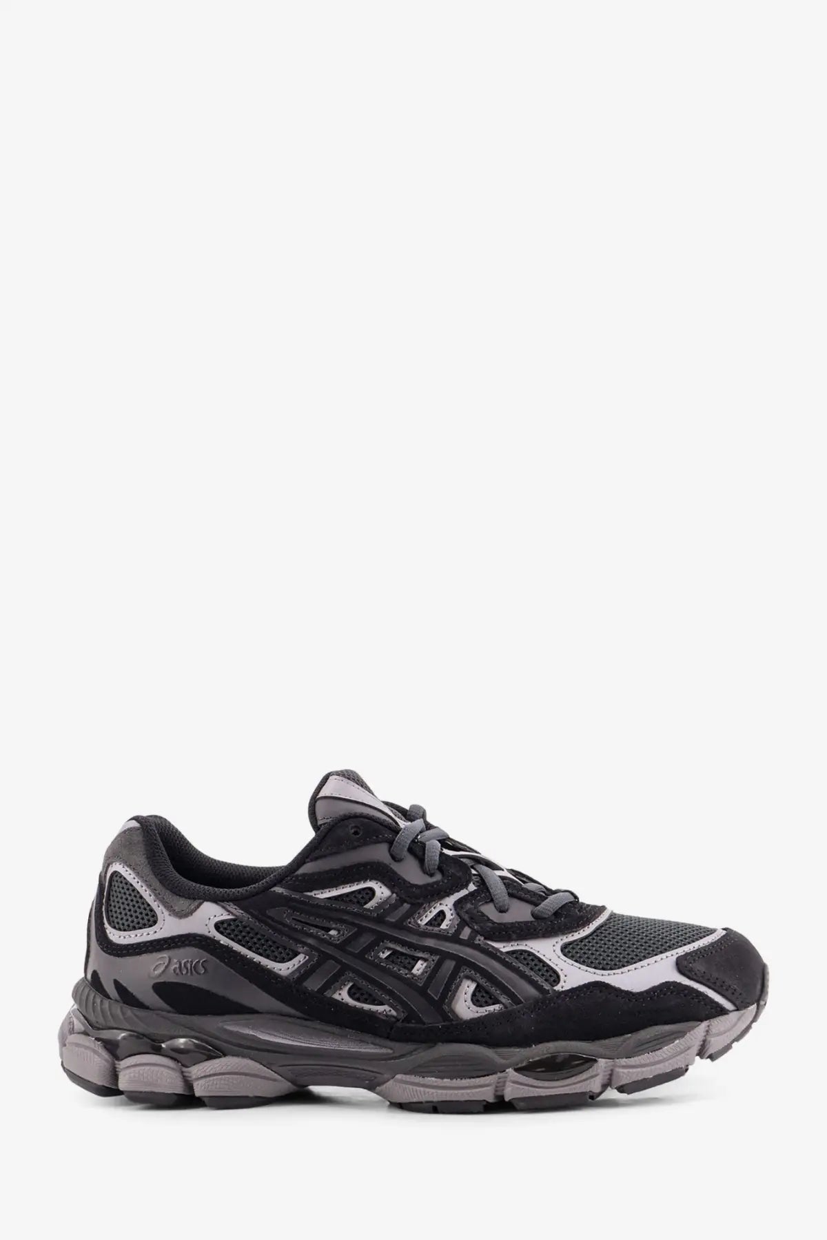 Asics men’s gel nyc mesh sneakers in grey featuring black and gray gel-kayano 50 running shoes with cushioned midsole