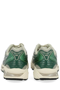 Asics unisex gel kayano 80 running shoes in green and gray with translucent white midsole for sneaker style