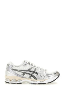 Asics unisex gel kayano sneaker in silver and black with mesh upper and reflective midsole accents for running